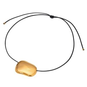 Adjustable Gold Pebble Necklace – Statement & Everyday Wear