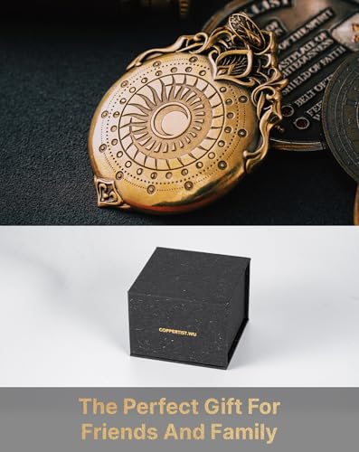 Tarot Vision Pendant - All-Seeing Eye Necklace, Tarot Card Symbol Pendant, Mystic Divination Jewelry, Spiritual Guidance, Fate Insights, Smooth Rotation (Brass & Copper & White Bronze) - Image 6