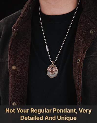 Tarot Vision Pendant - All-Seeing Eye Necklace, Tarot Card Symbol Pendant, Mystic Divination Jewelry, Spiritual Guidance, Fate Insights, Smooth Rotation (Brass & Copper & White Bronze) - Image 4