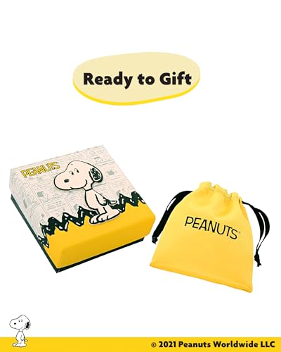Peanuts Snoopy Earrings for Women Official License, Silver Flash-Plated Hoop Earrings with a Snoopy and Woodstock Accessory - Image 7